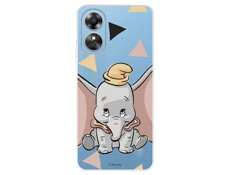 Carcasa para OPPO A17 Oficial De Disney Dumbo Silueta Transparente Dumbo OPPO Transparente