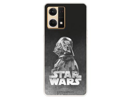 Carcasa para OPPO Reno 7 4G Oficial De Star Wars Darth Vader Fondo Negro Star Wars OPPO Transparente