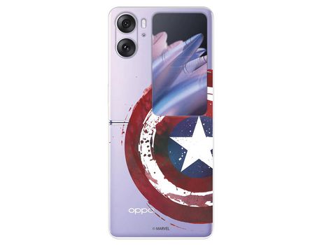 Carcasa para OPPO Find N2 Flip Oficial De Marvel Capitán América Escudo Transparente Marvel OPPO Transparente