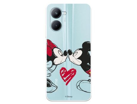 Carcasa para REALME C33 Oficial De Disney Mickey Y Minnie Beso Clásicos Disney REALME Transparente