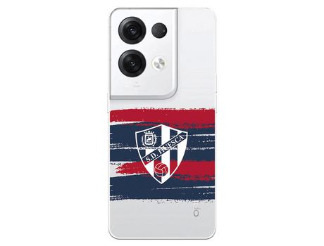 Carcasa para OPPO Reno 8 Pro Del Sd Huesca Rayas Transparente Licencia Oficial Sd Huesca OPPO Transparente