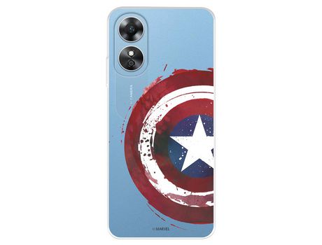 Carcasa para OPPO A17 Oficial De Marvel Capitán América Escudo Transparente Marvel OPPO Transparente