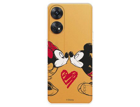 Carcasa para OPPO Reno 8T Oficial De Disney Mickey Y Minnie Beso Clásicos Disney OPPO Transparente