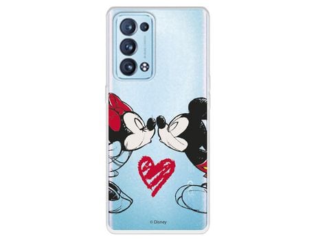 Carcasa para OPPO Reno6 Pro Oficial De Disney Mickey Y Minnie Beso Clásicos Disney OPPO Transparente