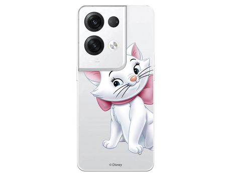 Carcasa para OPPO Reno 8 Pro Oficial De Disney Marie Silueta Los Aristogatos OPPO Transparente