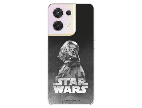 Carcasa para OPPO Reno 8 Oficial De Star Wars Darth Vader Fondo Negro Star Wars OPPO Transparente