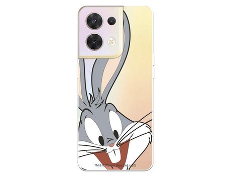 Carcasa para OPPO Reno 8 Oficial De Warner Bros Bugs Bunny Silueta Transparente Looney Tunes OPPO Transparente