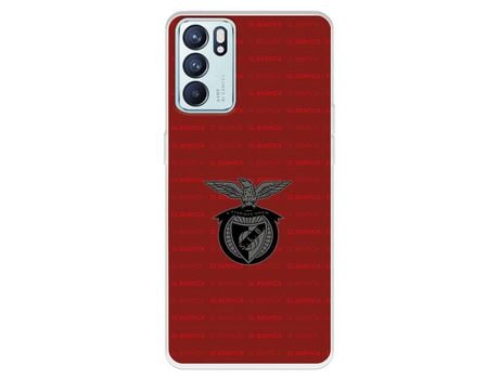 Carcasa para OPPO Reno6 Del Escudo Fondo Granate Licencia Oficial Benfica OPPO Transparente