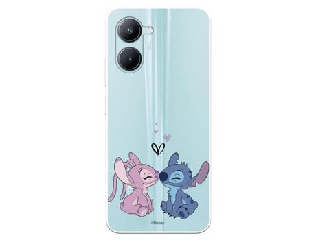 Carcasa para REALME C33 Oficial De Disney Angel & Stitch Beso Lilo & Stitch REALME Transparente