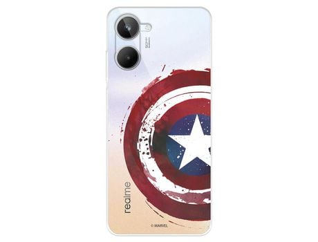 Carcasa para REALME 10 Oficial De Marvel Capitán América Escudo Transparente Marvel REALME Transparente