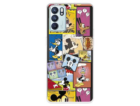 Carcasa para OPPO Reno6 Oficial De Disney Mickey Comic Clásicos Disney OPPO Transparente