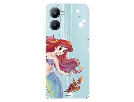 Carcasa para REALME C33 Oficial De Disney Ariel Y Sebastián Burbujas La Sirenita REALME Transparente