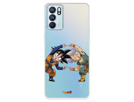 Carcasa para OPPO Reno6 Oficial De Dragon Ball Goten Y Trunks Fusión Dragon Ball OPPO Transparente