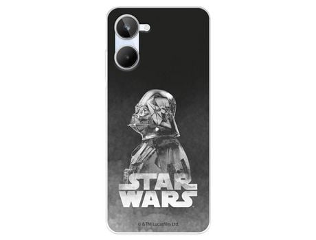 Carcasa para REALME 10 Oficial De Star Wars Darth Vader Fondo Negro Star Wars REALME Transparente