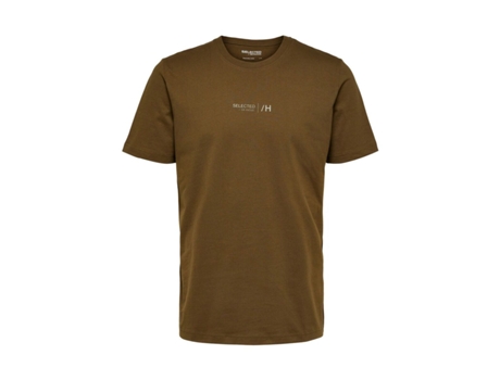 Camiseta para Hombre SELECTED (M - Algodón - Negro)