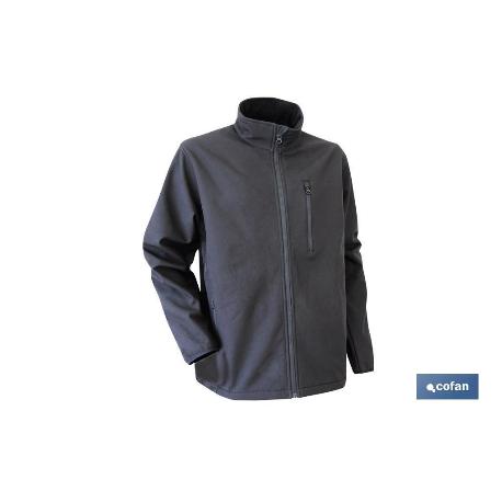 Plimpo Chaqueta Soft shell negra lister 340gm talla