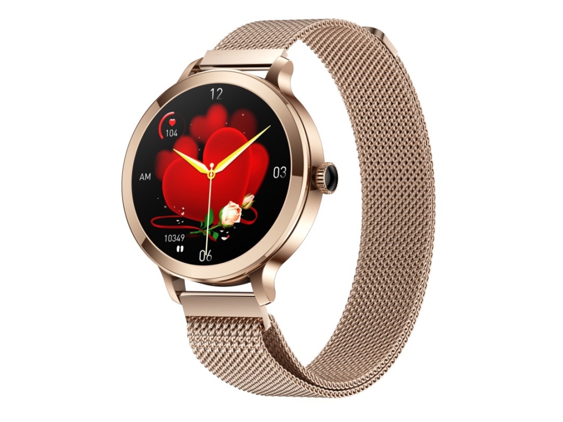 Relojes Inteligentes para Mujeres Pantalla AMOLED de 1.106 Smartwatch para Contestar Hacer Llamadas para Android iOS Resistente al Agua IP68 BISBISOUS Worten.es