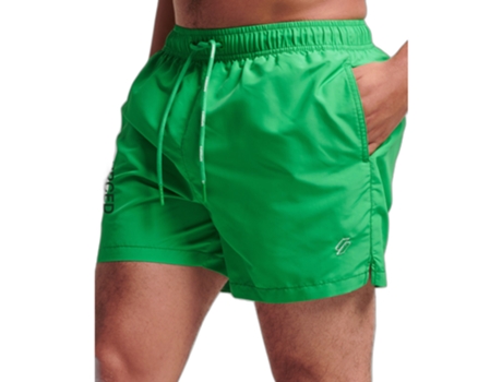 Pantalones Cortos para Hombre de Natación SUPERDRY (Poliéster - 2XL - Verde)