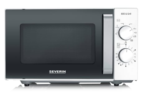 SEVERIN MW 7766 microondas Encimera Microondas combinado 20 L 800 W Negro, Acero inoxidable, Blanco