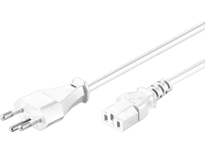 Cable de Alimentación GOOBAY (2 m - Blanco)