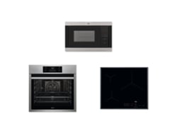 BOSCH PACK AEG Horno Hidrolítico + Placa Inducción + Microondas integrable