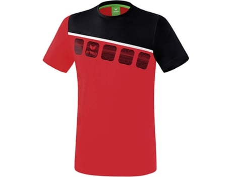 Camiseta para Niño ERIMA 5-C Negro, Blanco, Rojo para Multideportes