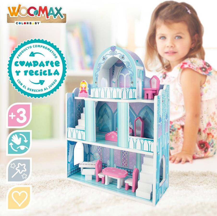 De Muñecas Madera woomax azul edad 3 años 37 15 53.5 37x15x53.5