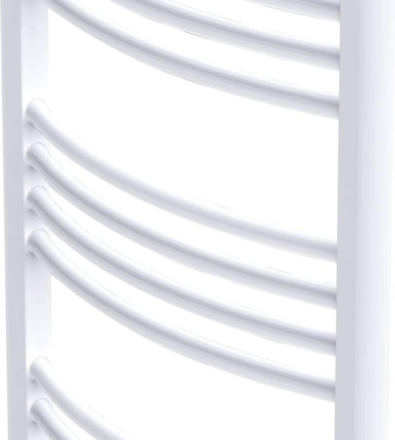 Toallero Eléctrico VIDAXL Curvo (Blanco - Acero - 60x116 cm)