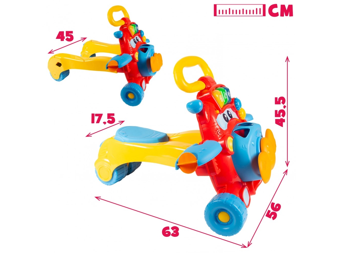 Correpasillos 2 En 1 Con Luces Y Sonidos Avioneta Winfun con