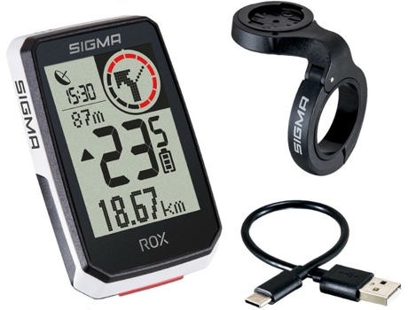 GPS para Bicicleta SIGMA Rox White Mount Set