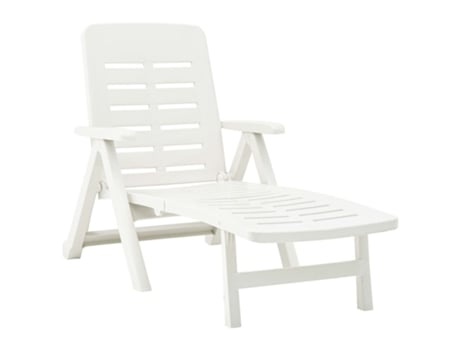 MAISON EXCLUSIVE - Tumbona plegable de plástico blanco