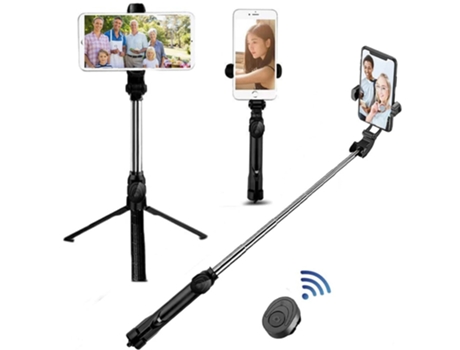 Selfie Stick SLOWMOOSE Inalámbrico Bluetooth Negro