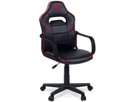 Drw Sticker Silla de oficina gaming estudio escritorio acabado en piel y rojo medidas 60 cm adec negrorojo operativa abecedario x 108 45