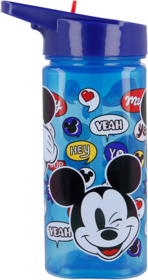 Stor8412497501144cuadrado Agua Botella 530 ml capacidad es una cosa de mickey