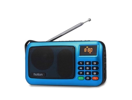 Altavoz de radio portátil Fm Mni y reproductor de música Mp3 [Azul]