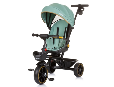 Triciclo con Capota y Mango Parental MAX SPORT pastel green CHIPOLINO