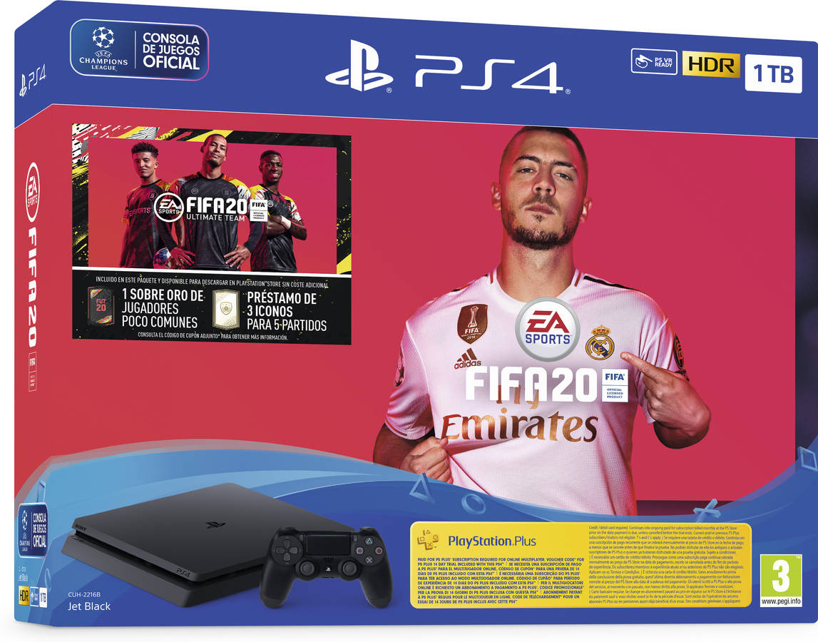 Consola PS4 Slim + FIFA 20 (1 TB)