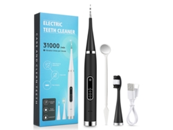 Dispositivo De Belleza Para Eliminación De Sarro, Raspador Eléctrico, Irrigador Bucal, 5 Velocidades, Negro (1 Cabezal De Cepillo De Dientes) CHRUI