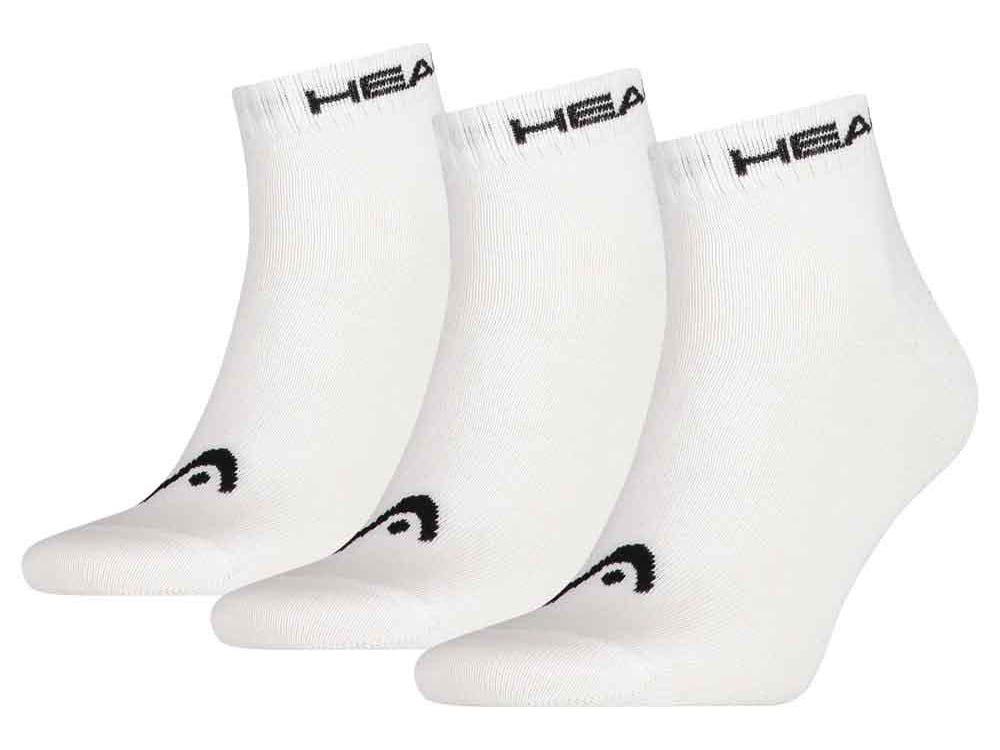 Calcetines para Hombre HEAD Quarter 3 Pares Blanco para Tenis (EU 35 - 38)