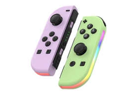 Kit Joycon Com Led Rgb Para Nintendo Switch Morado/Verde VENISYMLIS