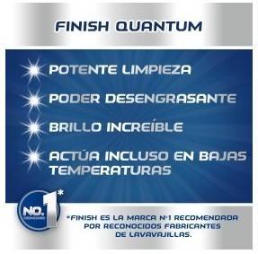 Pastillas para el Lavavajillas FINISH Powerball Quantum Max (72 Pastillas - 72 Lavados)