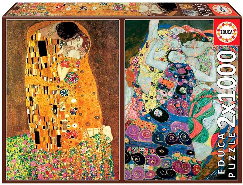 Puzzle El Beso la virgen gustav klimt 2x1000 piezas educa borras 1000x2