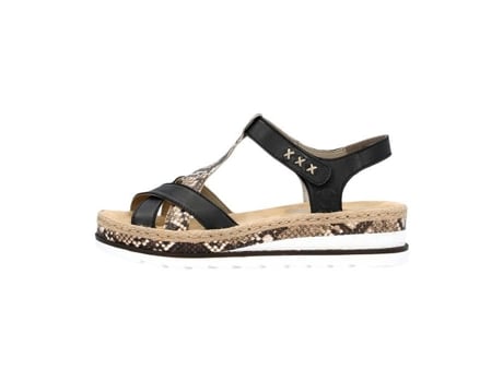 Sandalias de Mujer RIEKER Everest Piel Negro (38)