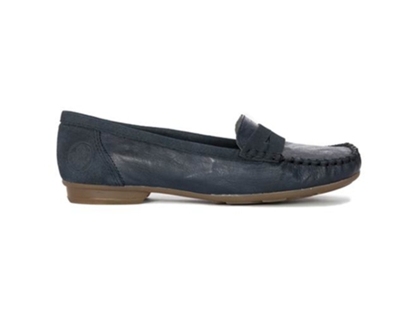 Mocasines RIEKER Piel Azul (38)