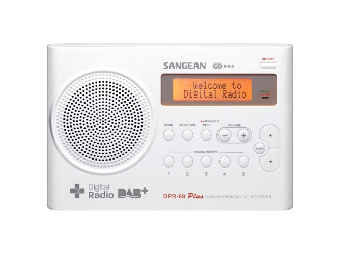 Radio de Mesa SANGEAN DPR-69+ Blanco