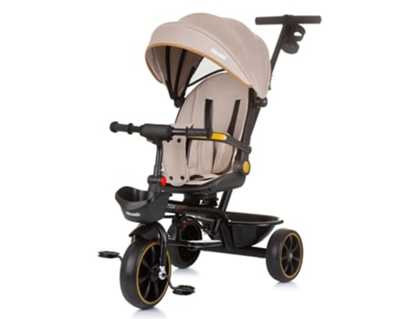 Triciclo con Capota y Mango Parental MAX SPORT macadamia CHIPOLINO