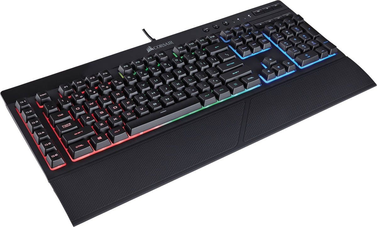 Teclado Gaming CORSAIR K55 RGB (Mecánico - Español - Negro)