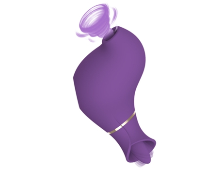 Vibrador de succión para lamer la lengua 2 en 1 con 10 modos de succión para mujeres (púrpura) VEANXIN