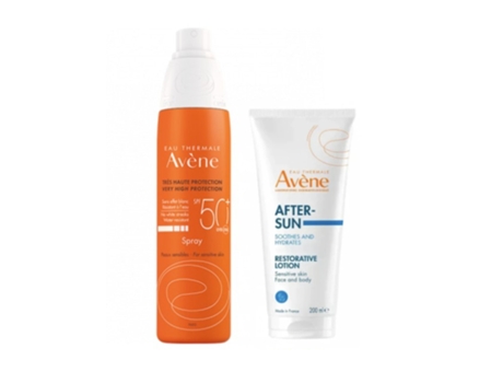 Avène Set Spray Solar SPF50 + Aftersun Leche Reparadora