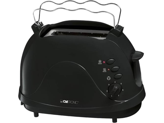 Clatronic Ta 3565 2slices 700w negro tostadora de pan pequeña con 2 ranuras 3 700